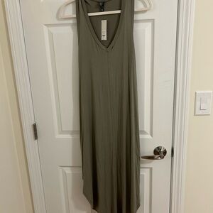 Olive Green Sleeveless Maxi Dress